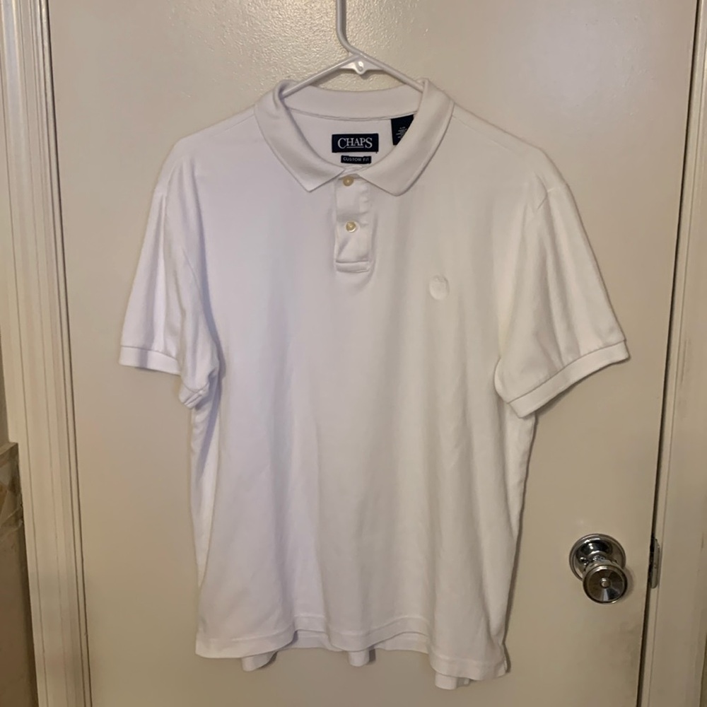 Men’s large white Chaps polo.
